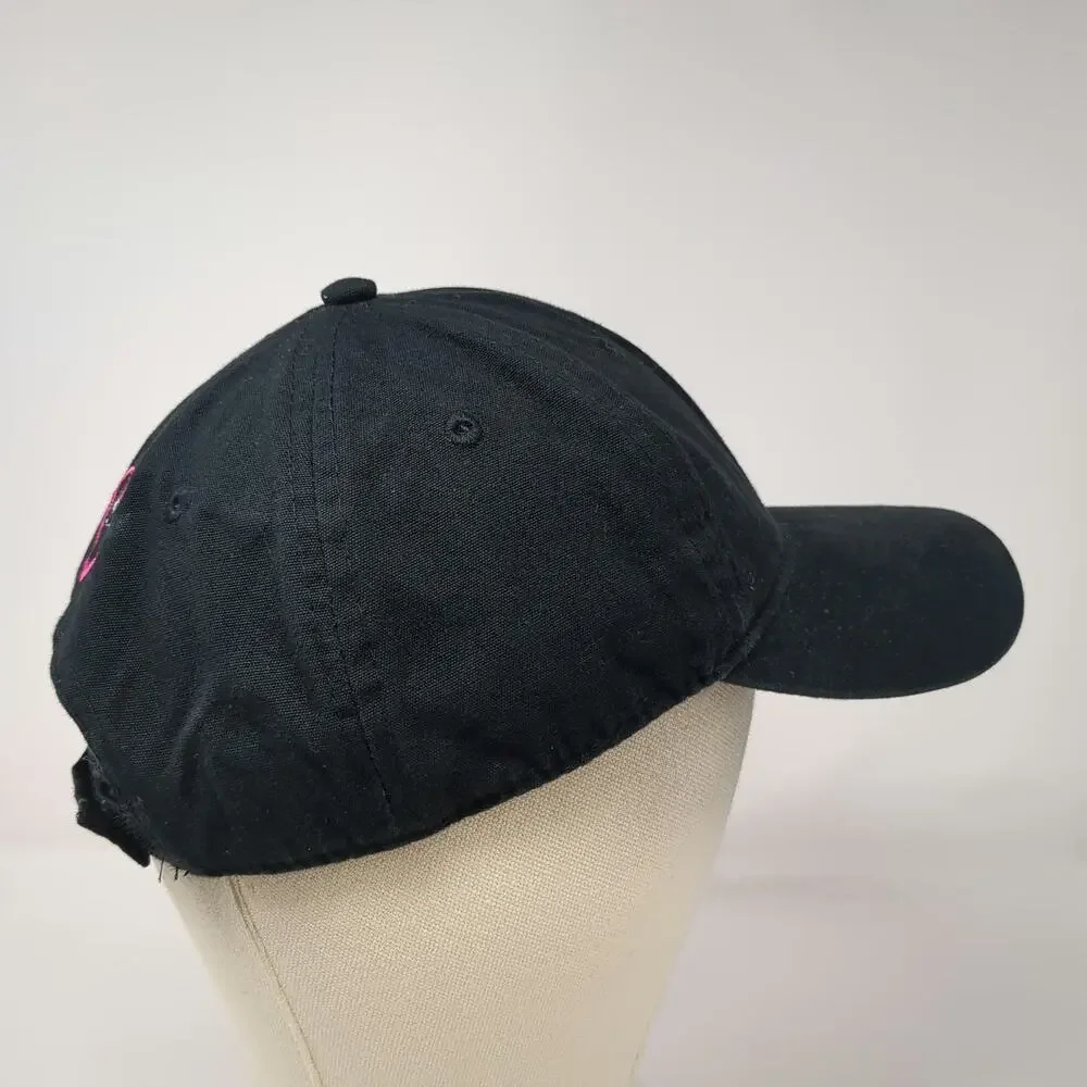 Port & Company Baseball Cap Black OSFM Heart Ribbon Blank Front Strapback Hat